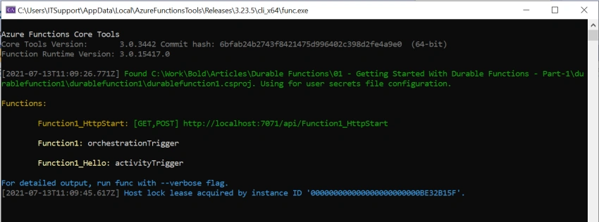 Getting Started With Durable Functions