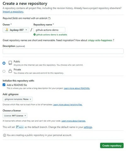 Create Repository