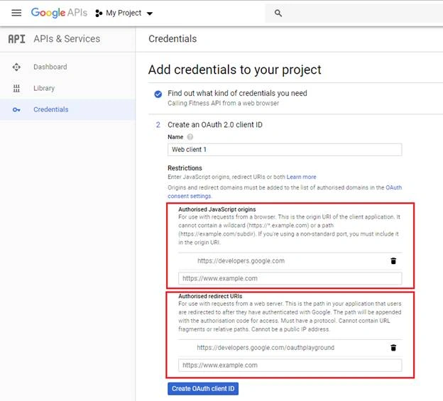 Google Fitness REST API