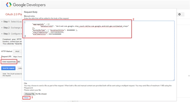 Google Fitness REST API
