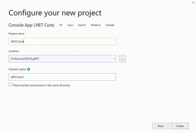 gRPC Client And Server Using ASP.NET Core