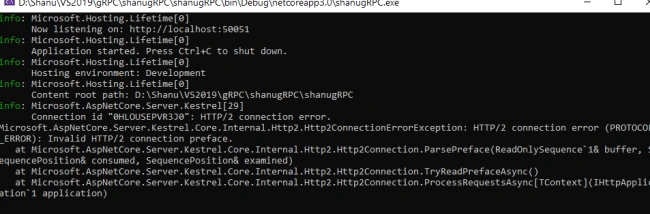 gRPC Client And Server Using ASP.NET Core