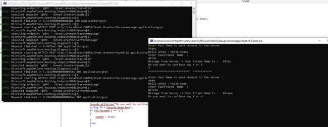 gRPC Client And Server Using ASP.NET Core