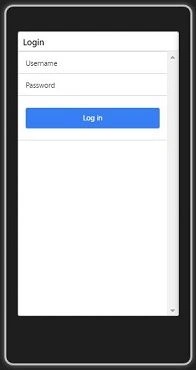  Login screen