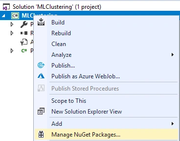 Machine Learning .NET For Clustering Model