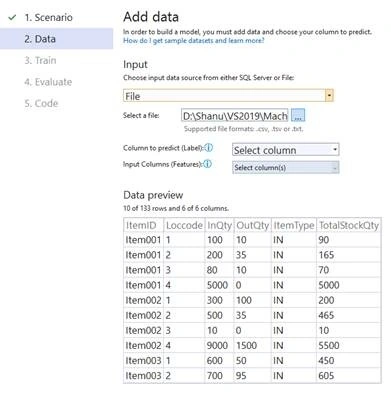 Add data