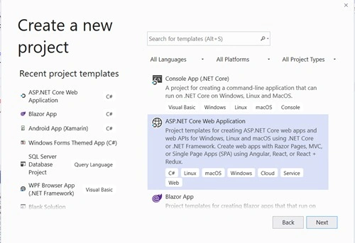 Create a new project