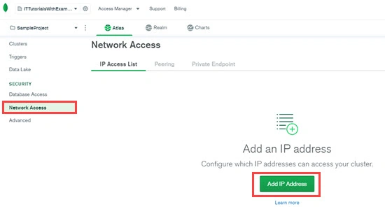 IP Address button