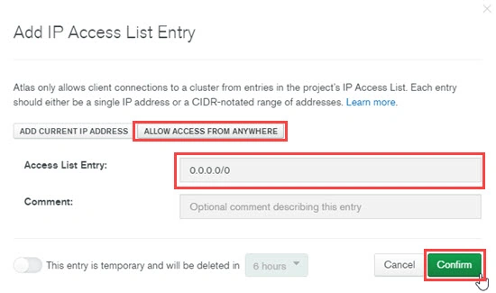 IP Address Access List