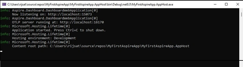 Running application