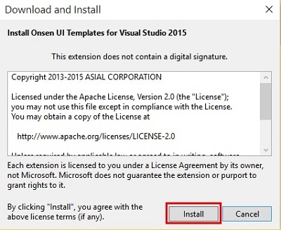  Install button