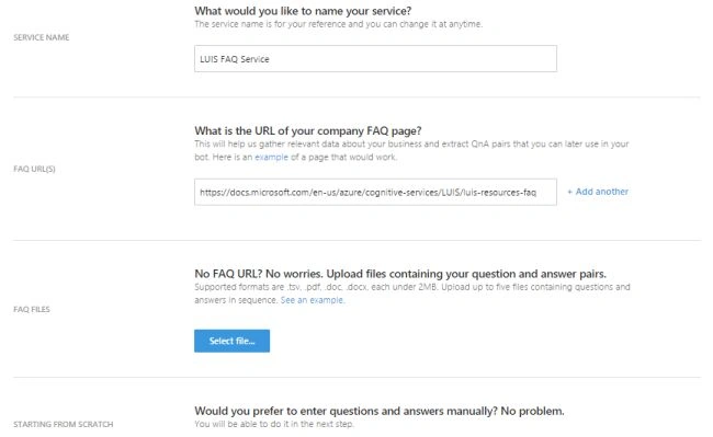 QnA Maker service