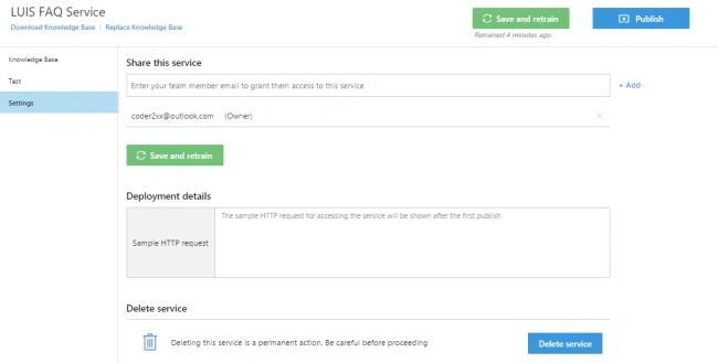 QnA Maker service