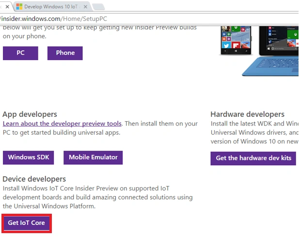 Get IoT Core