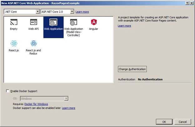 Razor page