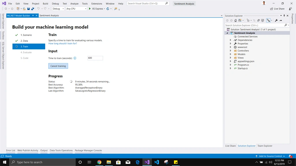 Sentiment Analysis In ASP.NET Core Using ML.Net