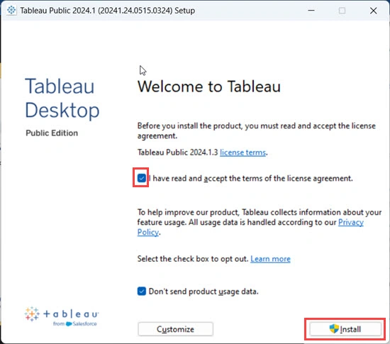 Click on Install