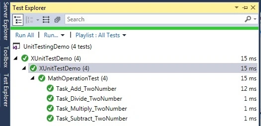 Test Explorer