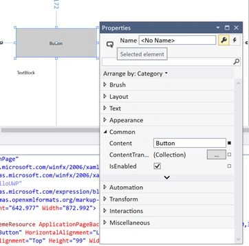 UWP Controls Properties