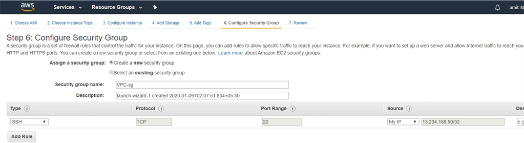 Setting up VPC in AWS