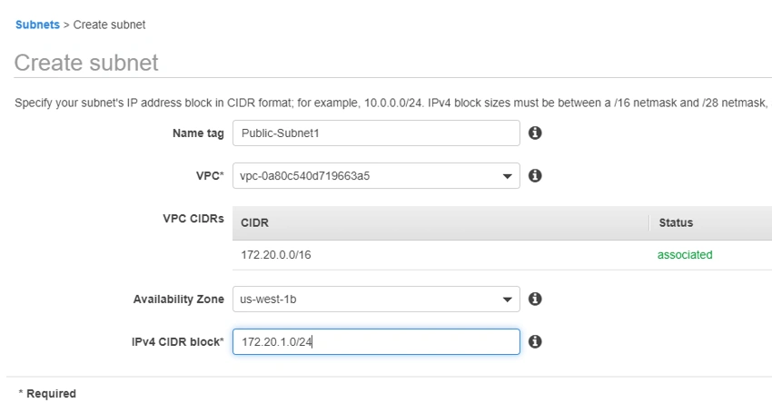 Setting up VPC in AWS