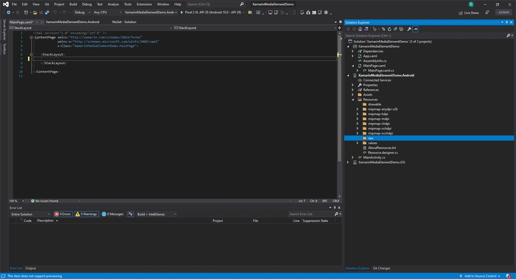 Getting Started With Xamarin Forms Media Element