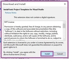  Install button