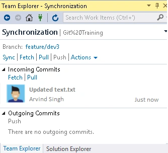 Git Operations With Visual Studio