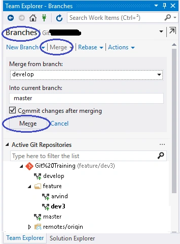 Git Operations With Visual Studio