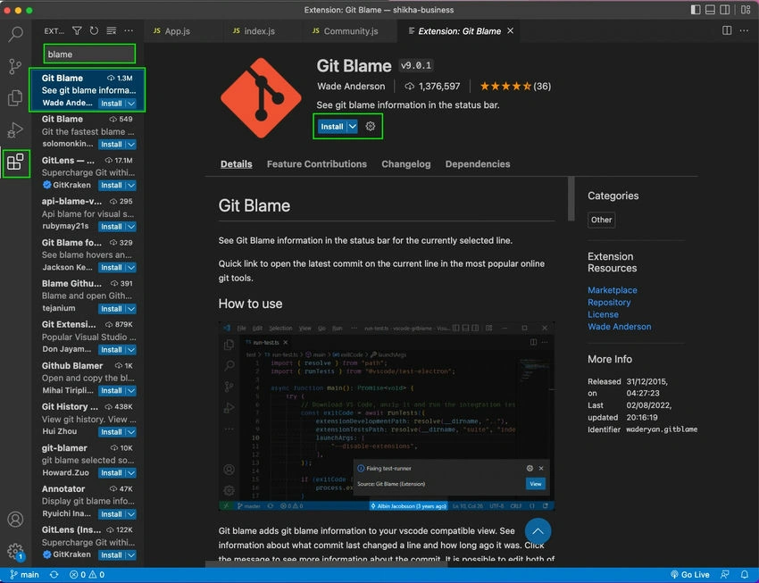 Git Blame