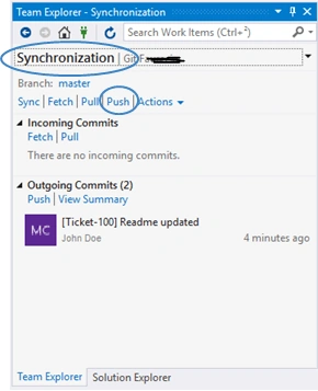 Git Basic Operations With Visual Studio