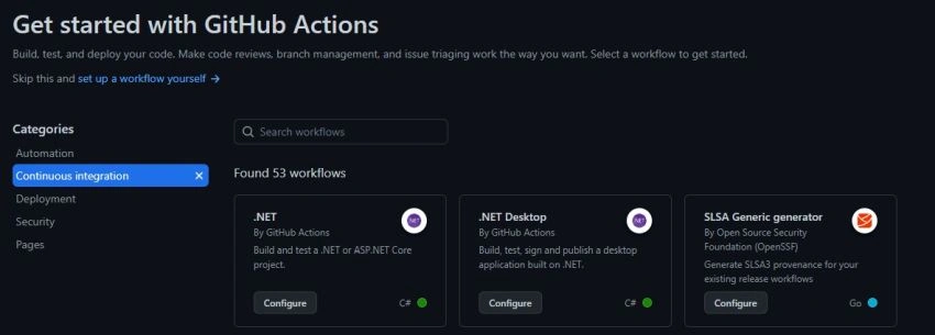 GitHub Actions with dotNET 6 Web APP