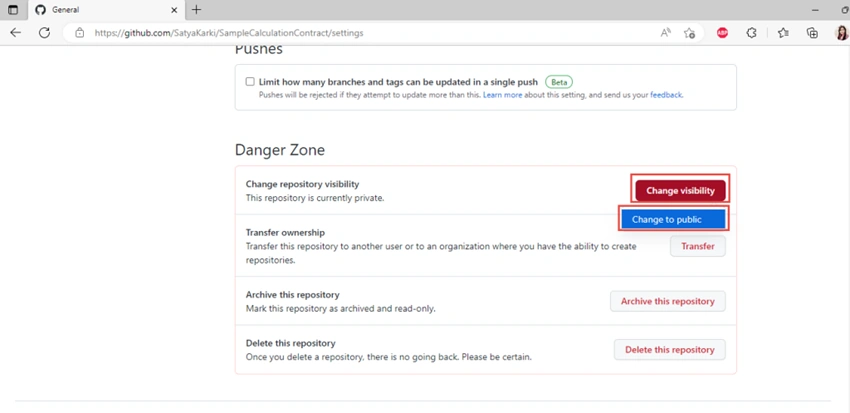 GitHub Repository Visibility Setup