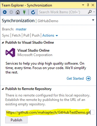 Publish to Remote Repository