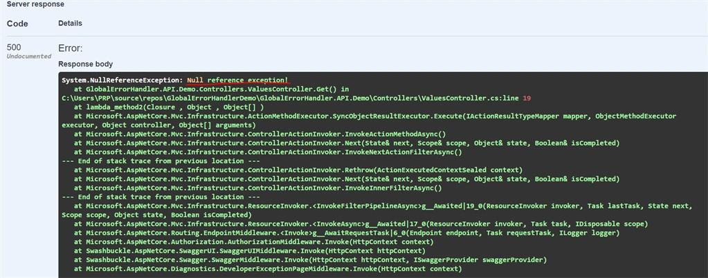 Global Error Handling In ASP.NET Core 5