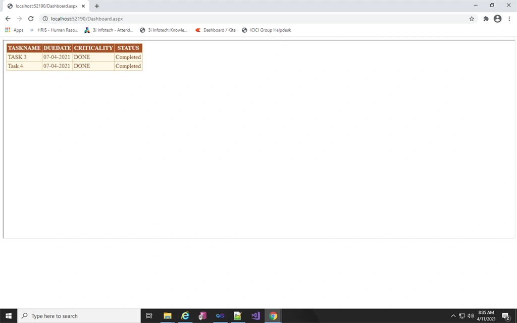 Javascript Calendar using AngularJS in ASP.NET