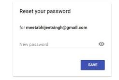 reset password