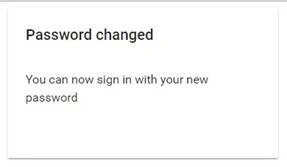 reset password