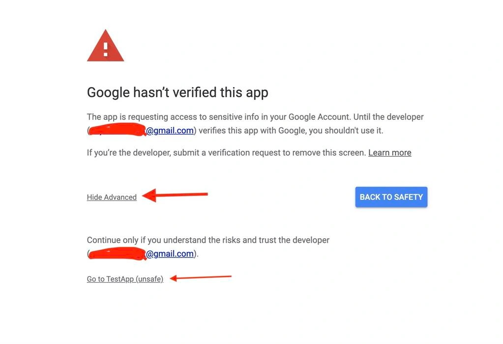 Google OAuth Authorization Using REST API