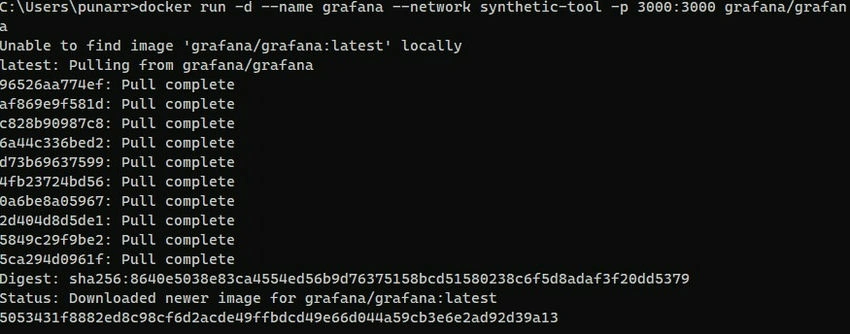 Grafana dashboard