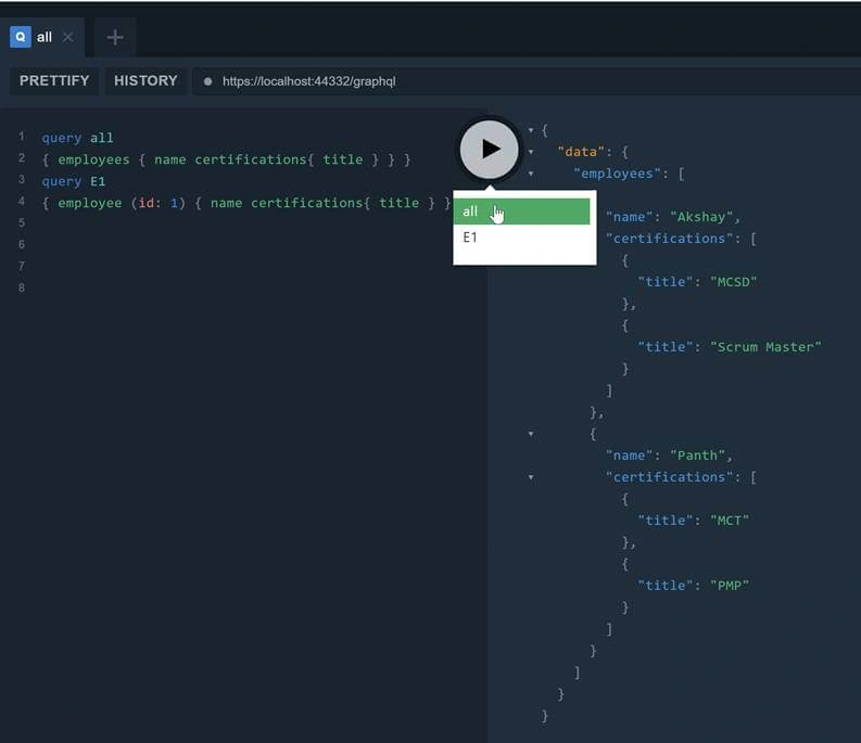 GraphQL In .NET Core Web API With Entity Framework Core