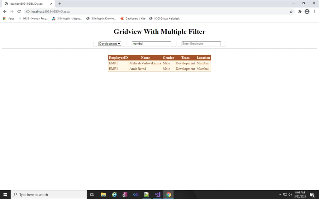 GridView With Multiple Filters