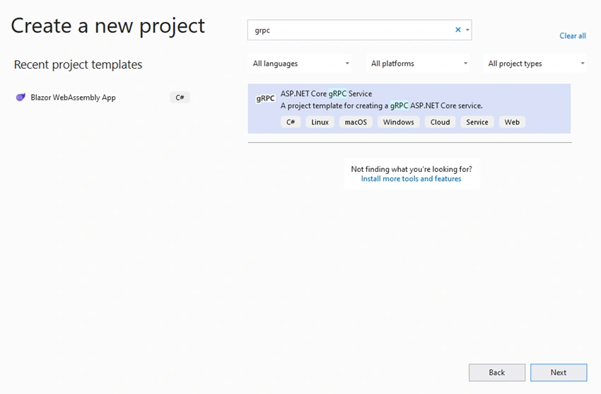 GRPC service Create Using .NET core 6.0 EntityFramework for CRUD operation