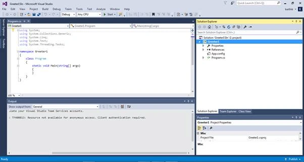 Visual Studio Team Service