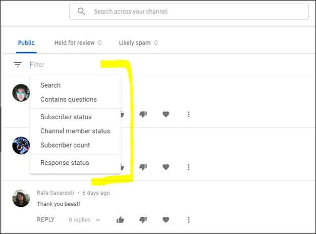 Guide - Youtube's New Enhanced Comment System For Channel Owners To Filter Comments Easily
