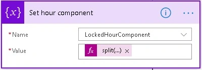 Set hour component