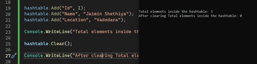 Clear elements