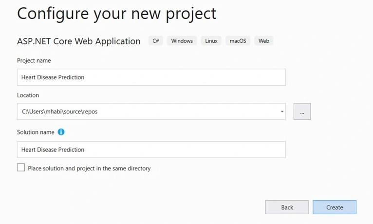 Configure your new project