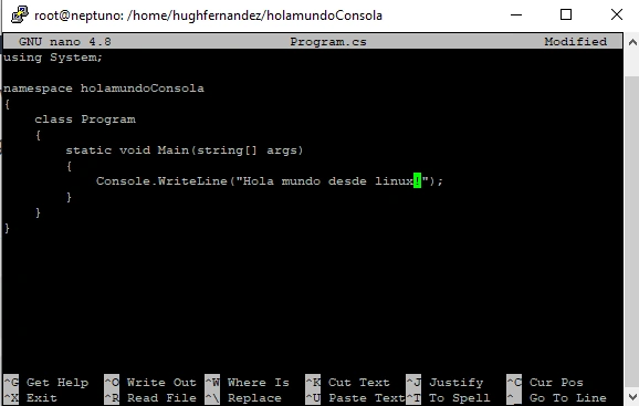 Hello World .NET Core On Linux