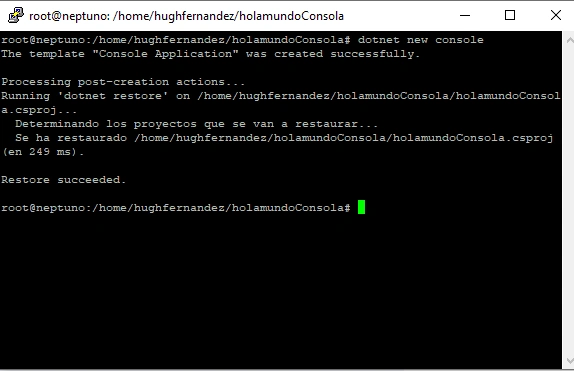 Hello World .NET Core On Linux